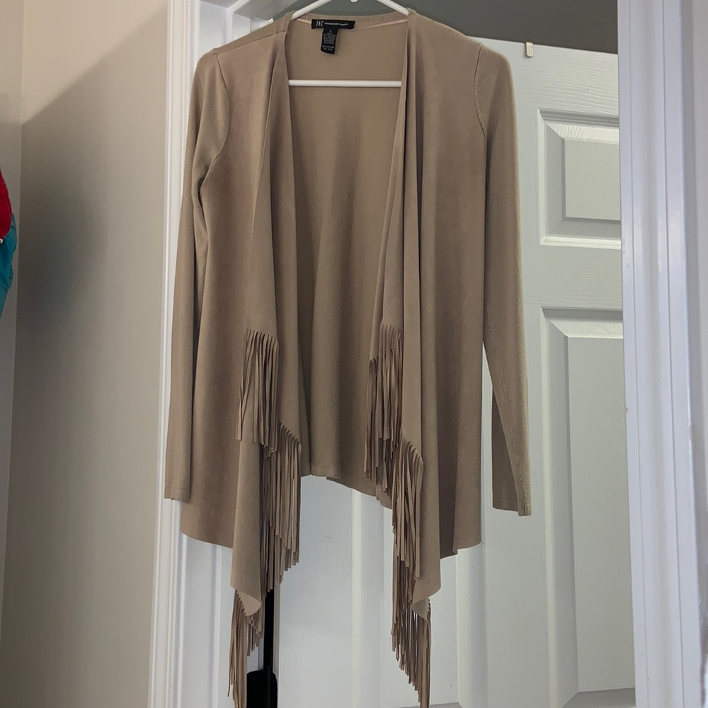 Inc International Concepts Sweaters | Faux Suede Fringe Cardigan